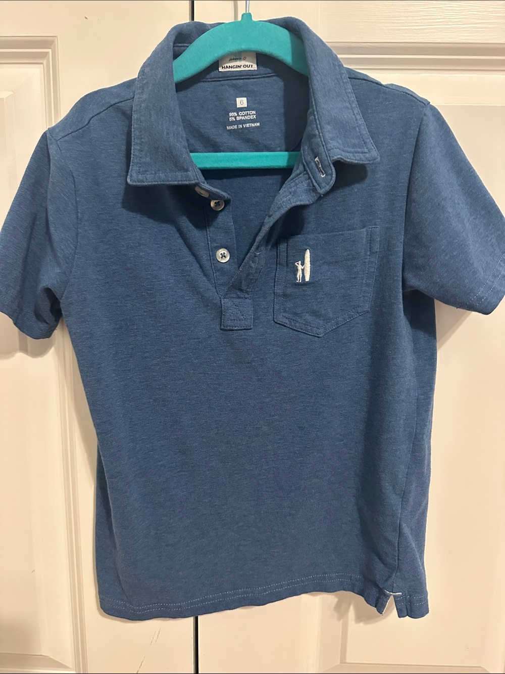 johnnie-O Boys' Indigo Blue Polo with Chest Pocket